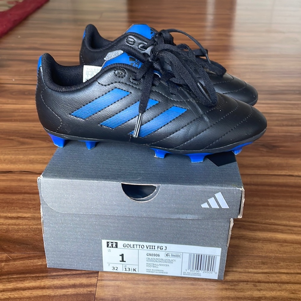 Adidas soccer cleats goletto VIII kids size 1